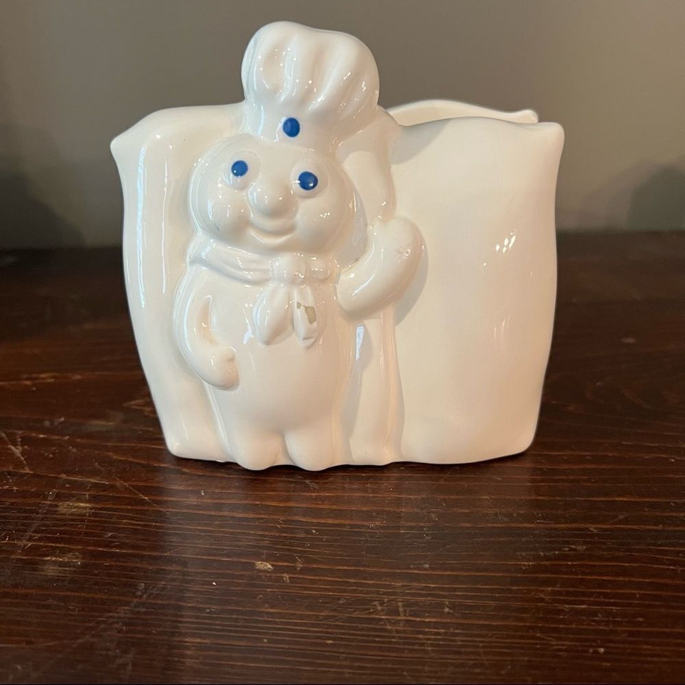 Vintage Pillsbury Doughboy Napkin Holder Ceramic Poppin Fresh 1988 - Picture 1 of 4